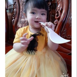 Váy cộc tay xòe công chúa