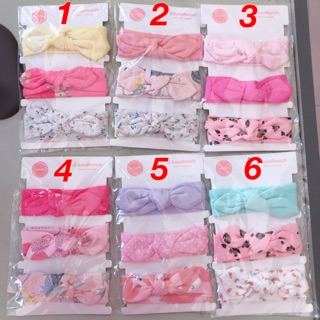 Set 3 băng đô/turban cho bé gái