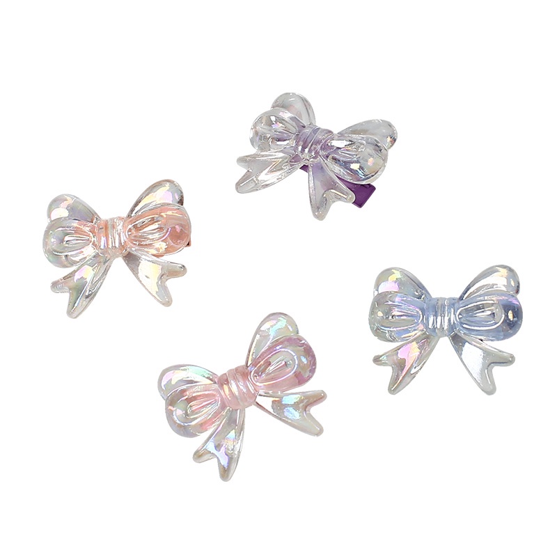 Kẹp Tóc Nơ Nhựa Acrylic Đáng Yêu Cho Bé Gái