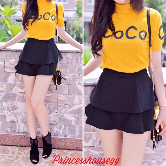 Chân váy 2 tầng, Vải tuyết mưa, Có may kèm quần bên trong | BigBuy360 - bigbuy360.vn