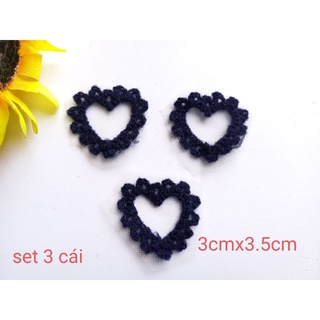 set 2 miếng, 3 miếng hình tim kết vải