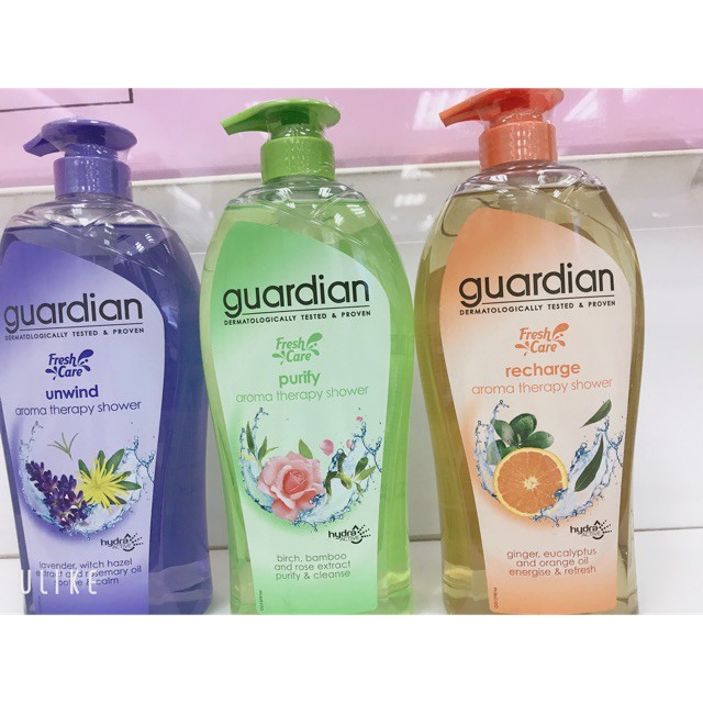 Sữa Tắm Guardian Tinh Dầu Thơm Giúp Phục Hồi, Thanh Lọc, Thư Giãn Cơ Thể 1000ml