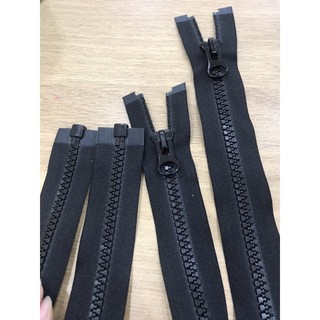 Dây Khoá Kéo Nhựa Cá Sấu Răng 8 Mở Cho Áo Khoác - Khóa Vislon R8 Màu Đen, Tím than, Xanh Đá, Sữa 70cm trở lên