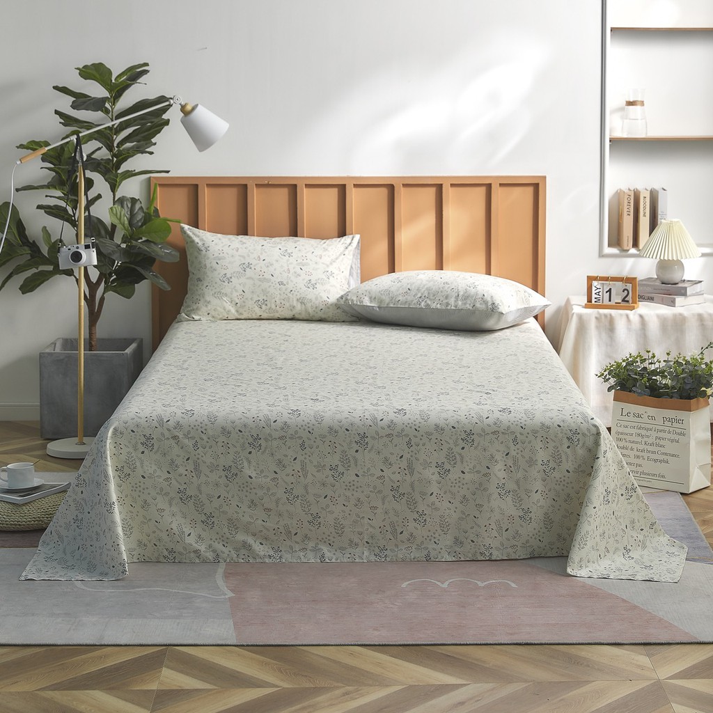 Bộ ga gối cotton chuẩn không pha Lidaco chất liệu chuẩn cotton không pha trộn  mềm mát xóa tan nắng hè