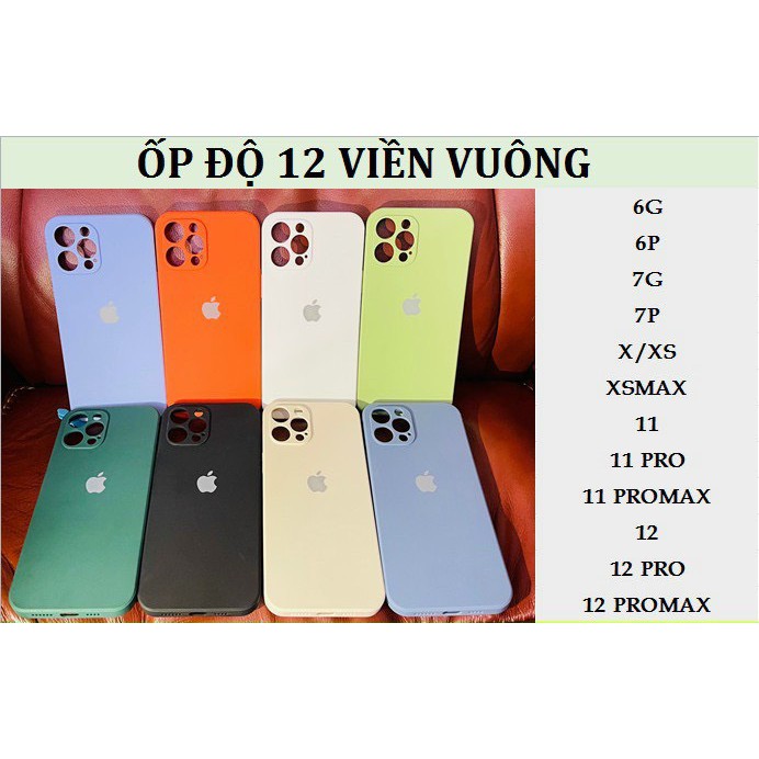 Ốp lưng iphone viền vuông giả iphone 12 cao cấp 6/6plus/6s/6s plus/6/7/7plus/8/8plus/x/xs/xs max/11/11 pro/11 promax/12