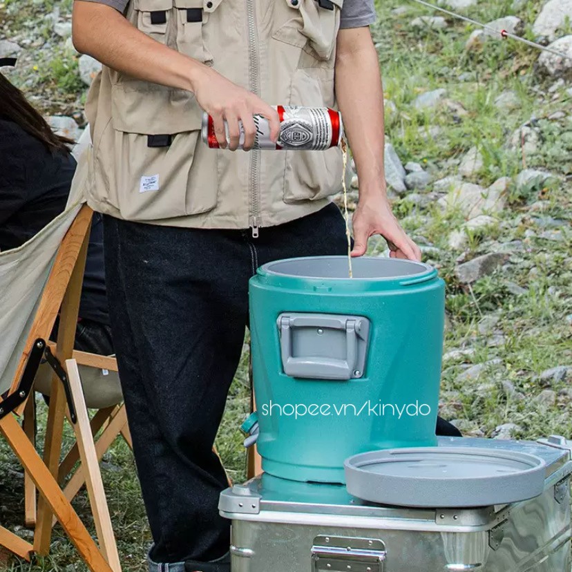 THÙNG ĐỰNG ĐÁ NƯỚC MINI 15L GIỮ NHIỆT GIỮ LẠNH CẮM TRẠI DU LỊCH DÃ NGOẠI NGOÀI TRỜI NATUREHIKE NH20SJ037