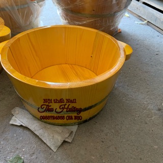 CHẬU NGÂM CHÂN GỖ