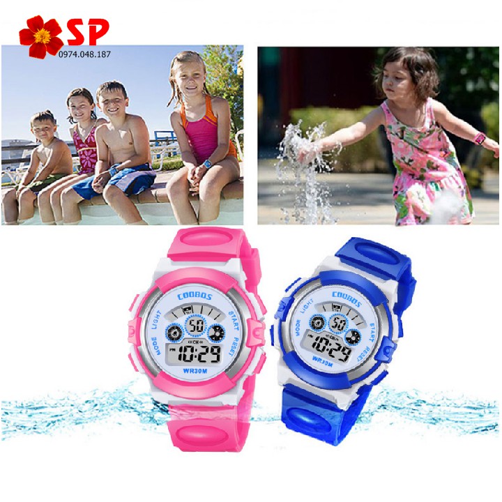 ĐỒNG HỒ TRẺ EM - ĐỒNG HỒ BÉ TRAI BÉ GÁI COOBOS 0919- ĐÈN LED 7 MÀU NHIỀU CHỨC NĂNG - CÓ SỈ SLL | BigBuy360 - bigbuy360.vn