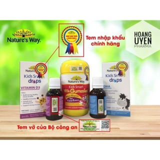 Nature's Way Kids Smart Vita Gummies - Kẹo dẻo bổ sung vitamin [Nhập khẩu chính hãng]