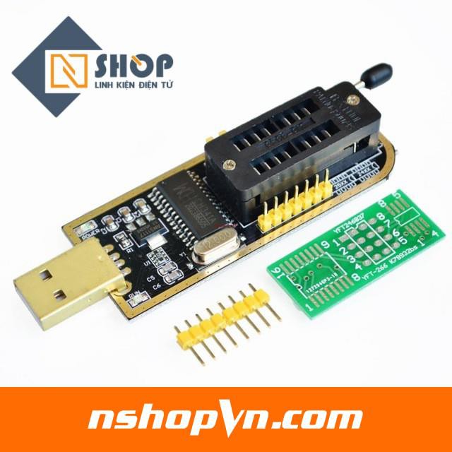 Mạch nạp EEPROM Flash CH341A dòng 24xx 25xx cổng USB