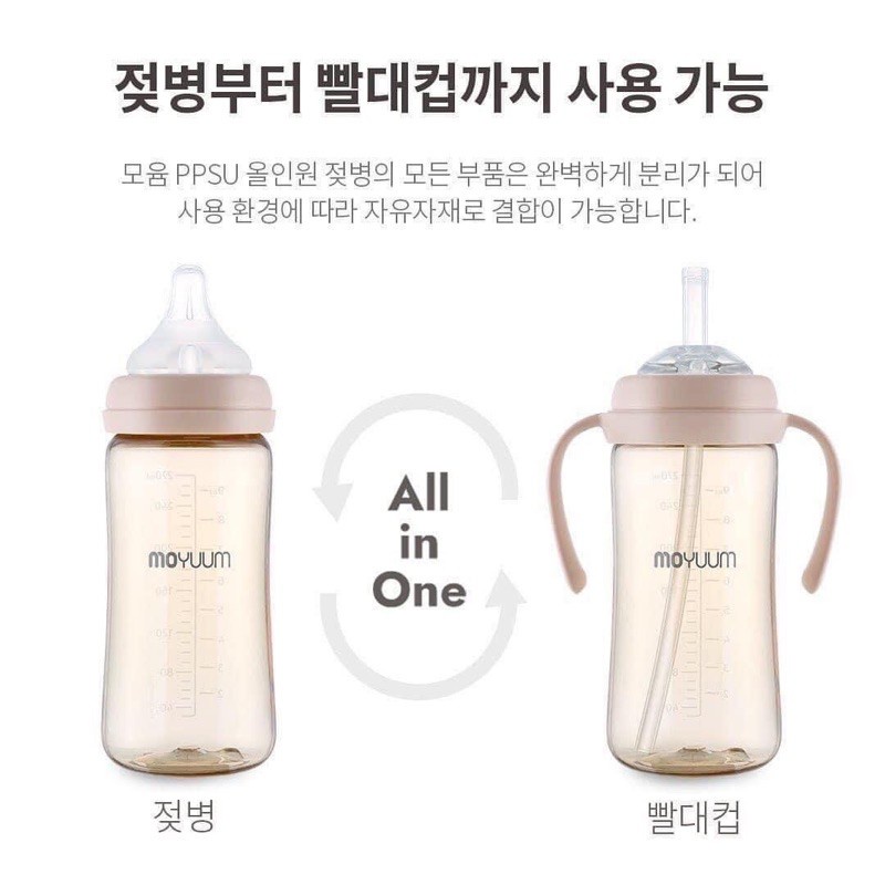 Bộ chuyển đổi sang bình nước Moyuum 170ml& 270ml Hàn Quốc
