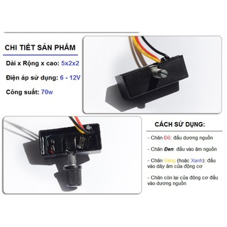 Điều tốc, chiết áp động cơ 12v- dùng cho máy bơm mini