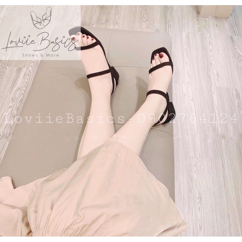 SANDAL NỮ LOVIIE BASICS - SANDAL QUAI MẢNH ĐẾ VUÔNG 2 PHÂN - SANDAL QUAI NGANG - SANDAL GÓT VUÔNG 2CM  S210302