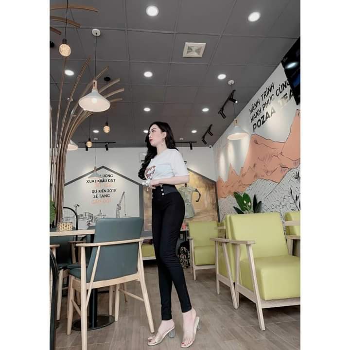 Quần Tregging Nữ Cạp Cao🍀FRRESHIP🍀 Quần Tregging 6 Cúc RAVI Chất Vải Dày Dặn Siêu Co Giãn Mặc Tôn Dáng | BigBuy360 - bigbuy360.vn