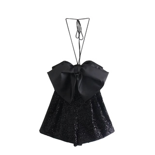 Áo liền quần đính sequin phong cách Âu Mỹ cổ điển thời trang mùa xuân mới 20229311048 88