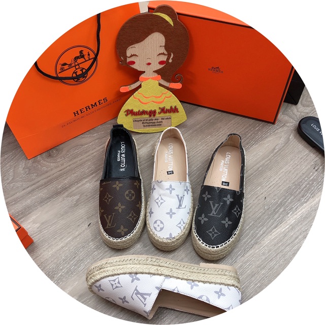 Giầy slip on viền cói