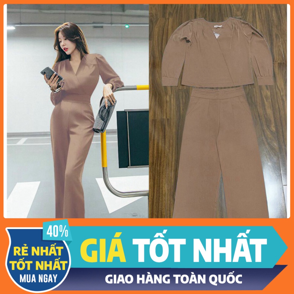 Set Đồ Nữ 🌸FREESHIP🌸 Set nguyên bộ áo rời quần dài ống suông dây kéo sau sườn lưng xinh xẻo J1124