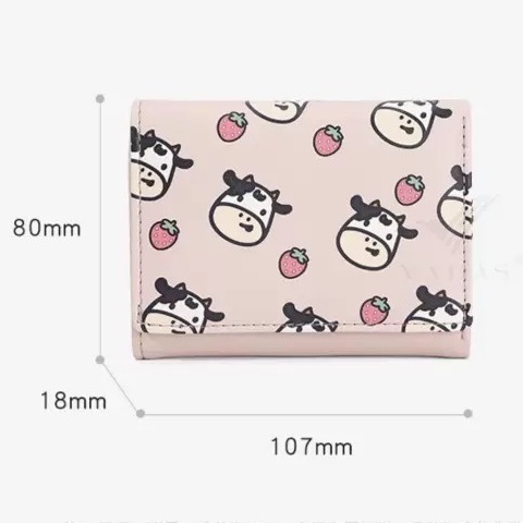 Ví nữ ngắn bò sữa cute đẹp cầm tay mini nhỏ gọn bỏ túi nhiều ngăn dễ thương GC02 ( #ví #nữ )
