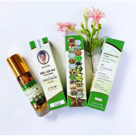 Dầu lăn nhân sâm Thái Lan 22 vị hiệu Ông già Herbal Liquid Balm Yatim Brand