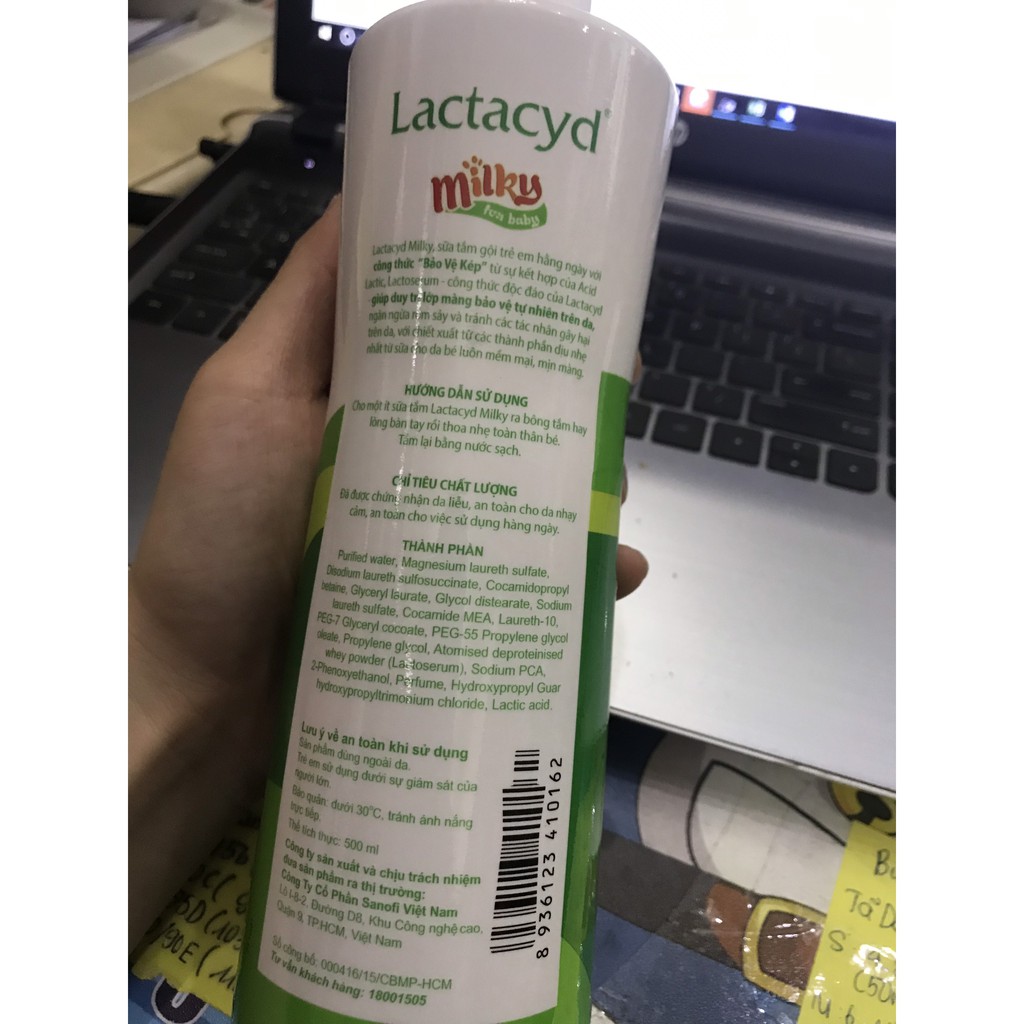Sữa tắm lactacyd milky 500 ml