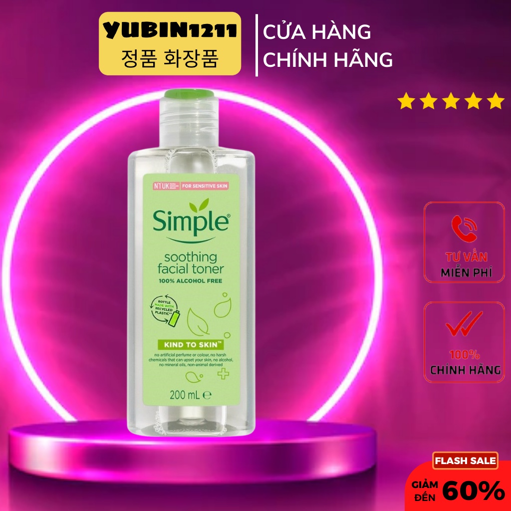 Toner Simple Kind To Skin Smoothing Facial 200ml