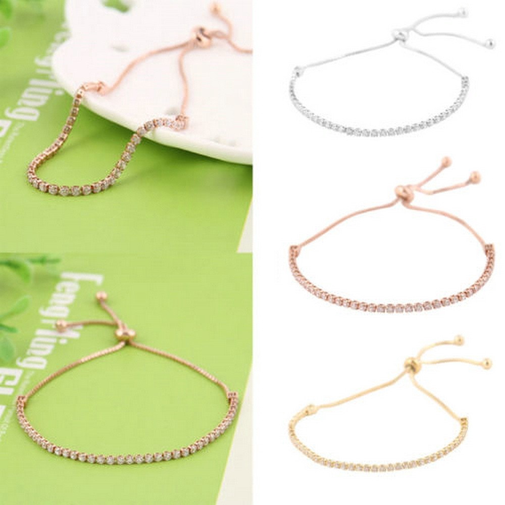 Vòng Tay Hợp Kim Mạ Vàng/Bạc Đính Đá Quý Nhân Tạo Sang Trọng Quý Phái Dành Cho Nữ