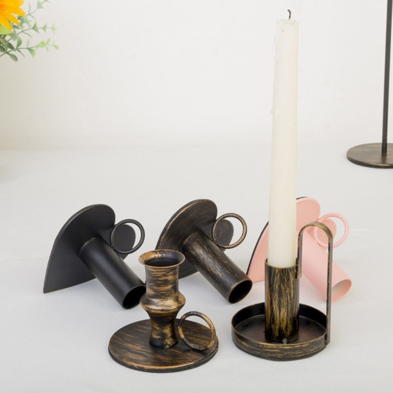 Giá Đỡ Đèn Cầy Bằng Sắt Hình Trái Tim Độc Đáo Trang Trí Nhà Cửa / Tiệc Cưới