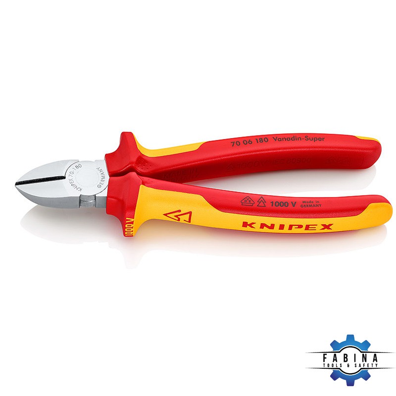 Kìm cắt thông dụng cách điện 1000V 70 06 180 Knipex