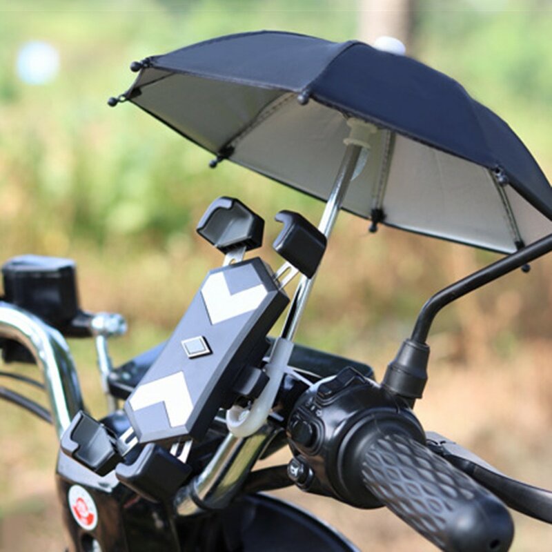 Dù mini bằng polyester che nắng cho giá đỡ điện thoại di động gắn xe đạp xe máy nhiều màu tùy chọn
