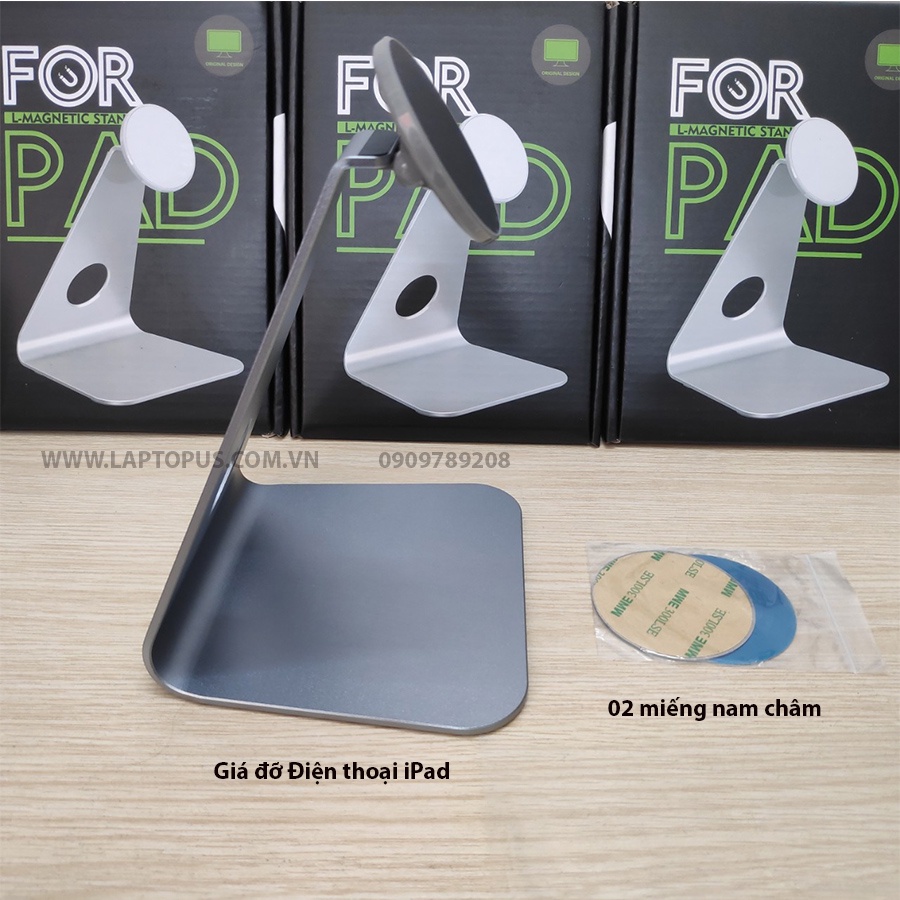 Giá Đỡ Nam Châm Hít Điện Thoại Ipad Nhôm