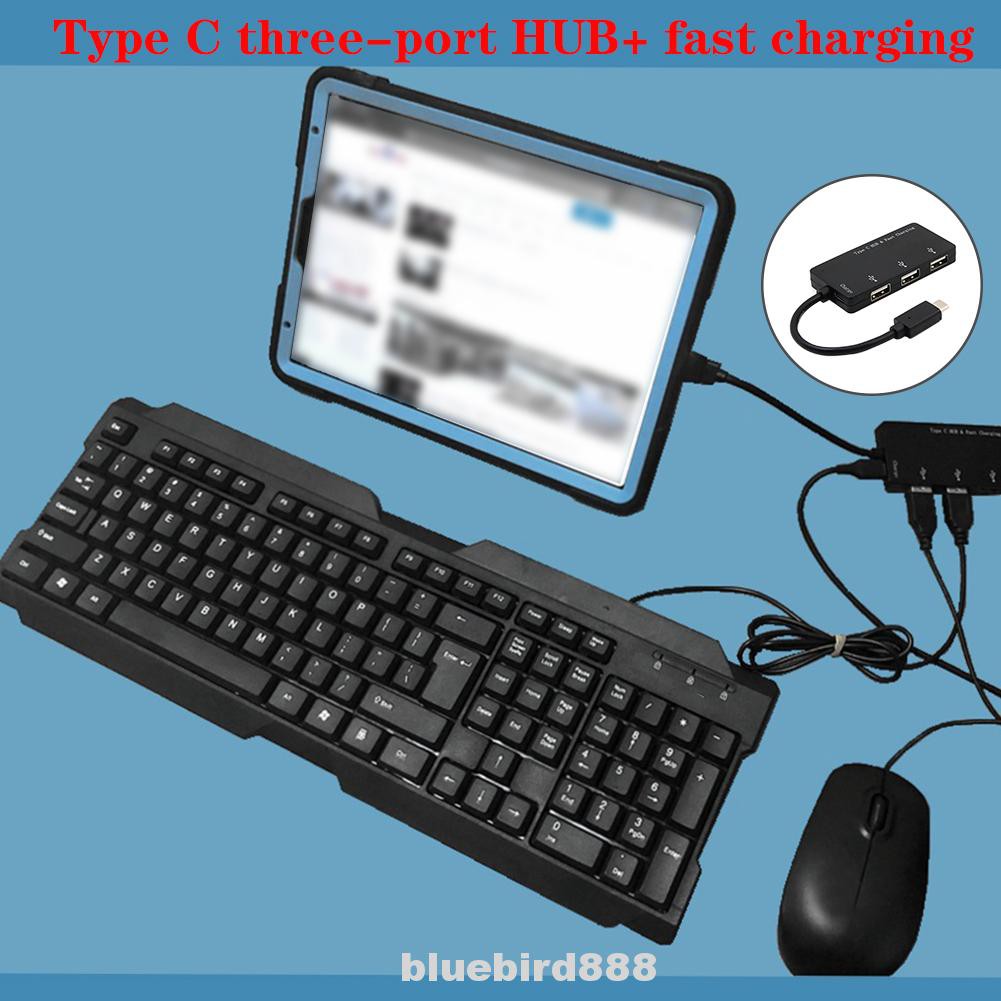 Bộ Chia Cổng Sạc Nhanh Type C Chất Liệu Nhựa Abs Tốc Độ Cao Cho Máy Tính