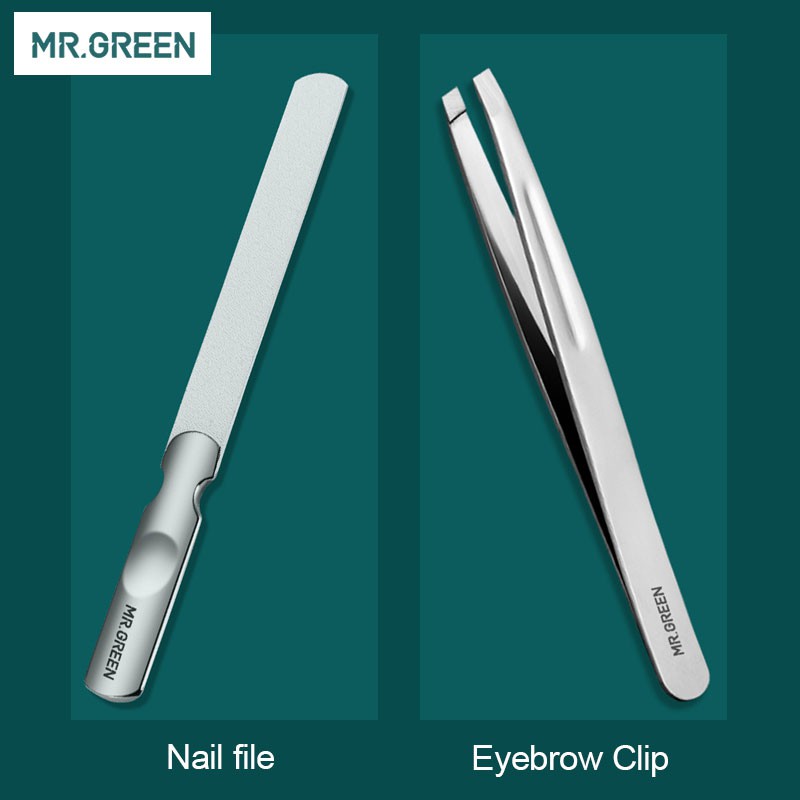 Bộ 12 Dụng Cụ Làm Móng MR.GREEN Chuyên Nghiệp Bằng Thép Không Gỉ