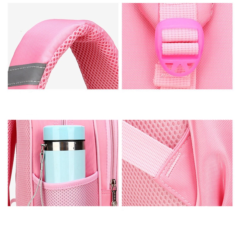 Ba Lô Da PU Hình Mèo Đen / Hồng Đáng Yêu Cho Bé Gái 6-12 Tuổi