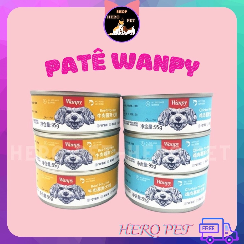 Pate Wanpy Hộp 95g Cho Chó Mèo - Hero Pet