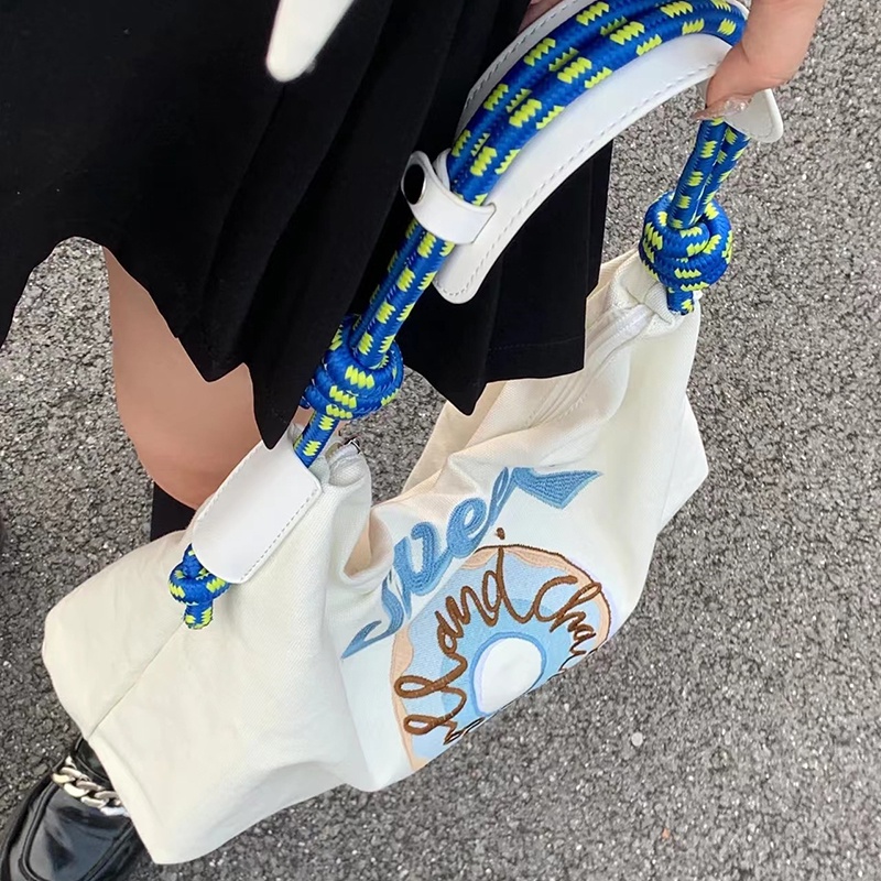 Túi Đeo Vai Bằng Vải canvas Sức Chứa Lớn Thân Thiện Với Môi Trường Phong Cách Nhật Bản Cho Nữ