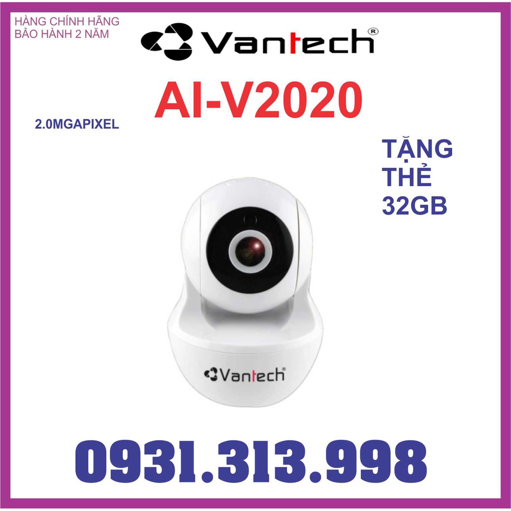 CAMERA IP WIFI VANTECH 2.0MP AI-V2020