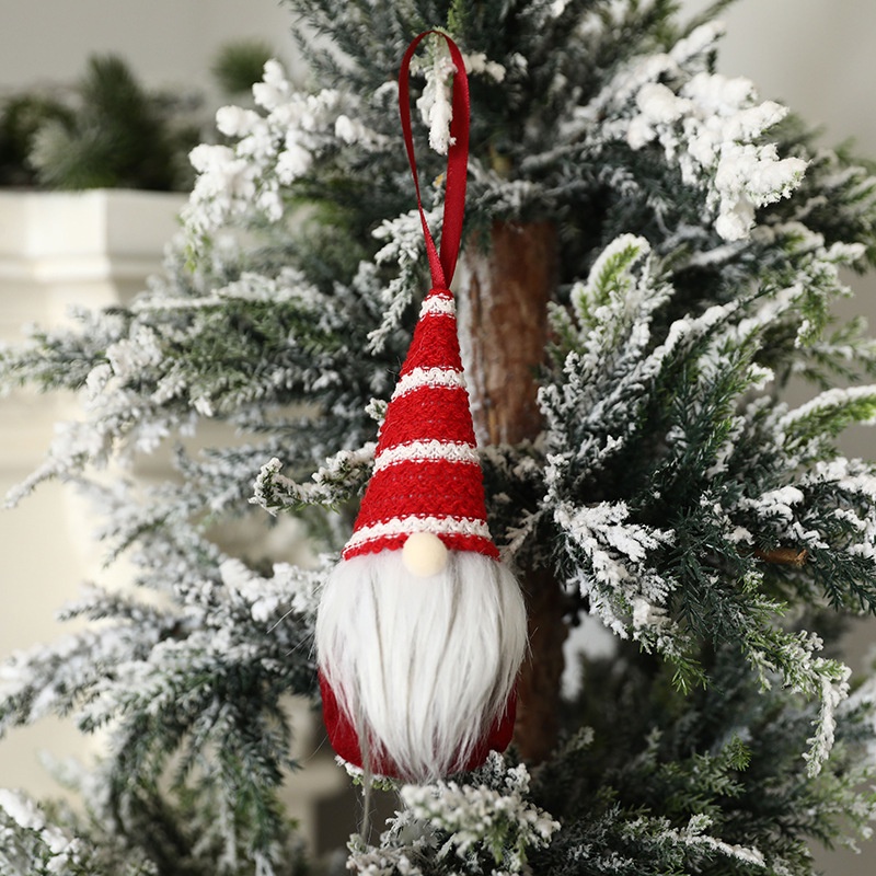 Búp Bê Ông Già Noel Bằng Len / Đan Treo Trang Trí Cây Thông Giáng Sinh / Năm Mới