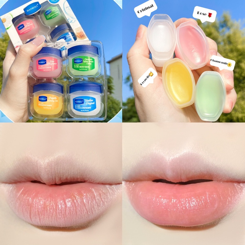 Set 4 Son Dưỡng Môi Dạng Thạch Chống Kem Dưỡng Ẩm Cơ Bản