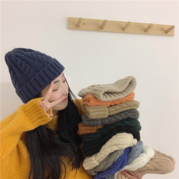 MŨ LEN XOẮN ĐƠN GIẢN PHONG CÁCH HÀN QUỐC