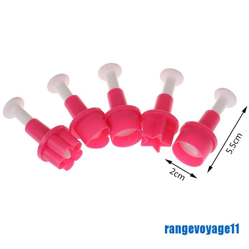 Bộ 5 Khuôn Cắt Bánh Quy Hình Ngôi Sao / Trái Tim / Hoa Mận Độ