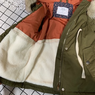 Áo parka zara bé gái