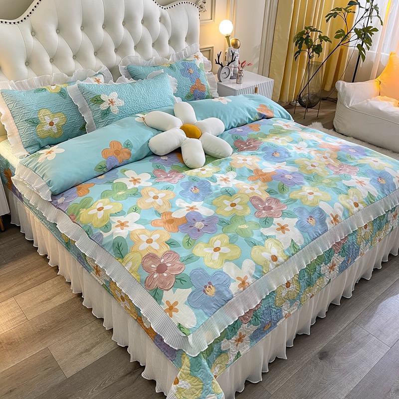 [Ship Hỏa Tốc] Set Chăn Ga Gối Hàn Quốc Bộ 4 Món Chất Liệu Trần Bông Họa Tiết Mộng Mơ | BigBuy360 - bigbuy360.vn