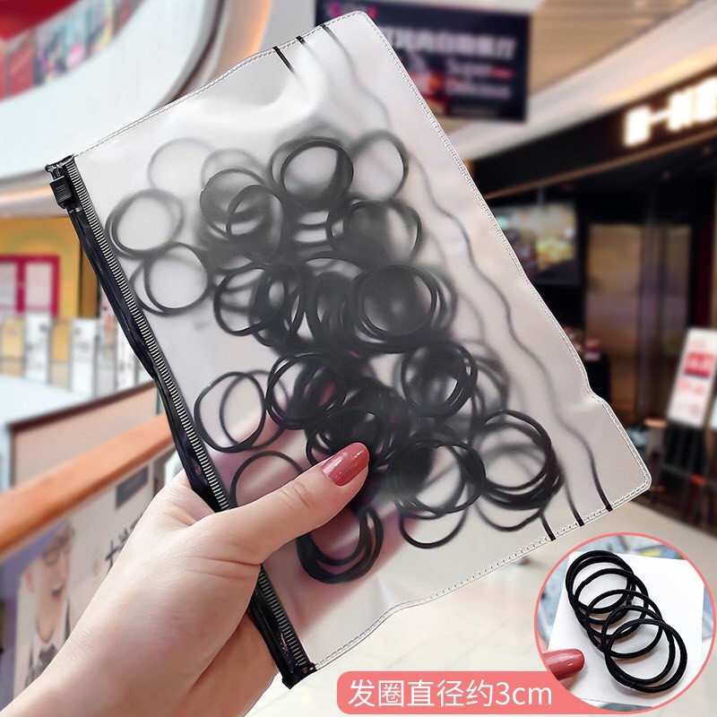 Set 100 chun, thun buộc tóc nhiều màu phong cách Hàn quốc cho bé gái D21