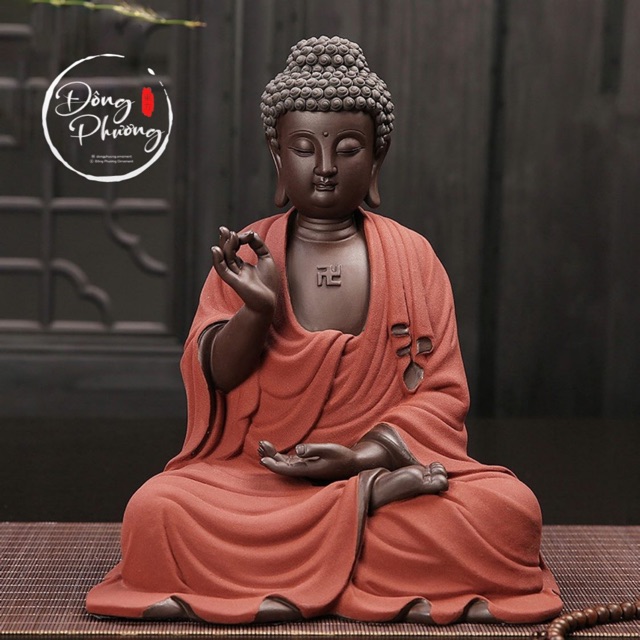 TƯỢNG BỔN SƯ THÍCH CA - ĐỊA TẠNG VƯƠNG - A DI ĐÀ GỐM TỬ SA (HÀNG ORDER)
