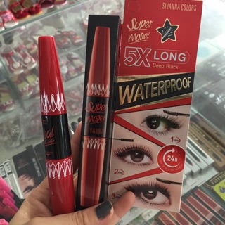 CHÍNH HÃNG Mascara nối mi siêu dài không trôi Sivanna Super Model 5X Long Waterproof