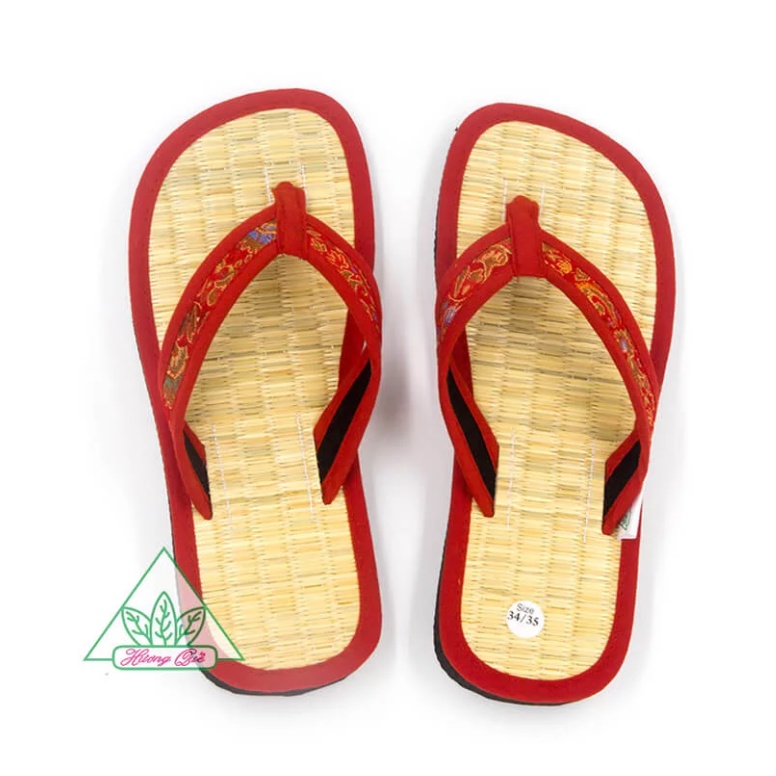Dép chiếu Hương Quế DCQ-47 nguyên liệu tự nhiên  ngăn ngừa mồ hôi chân, giữ ẩm và mát chân