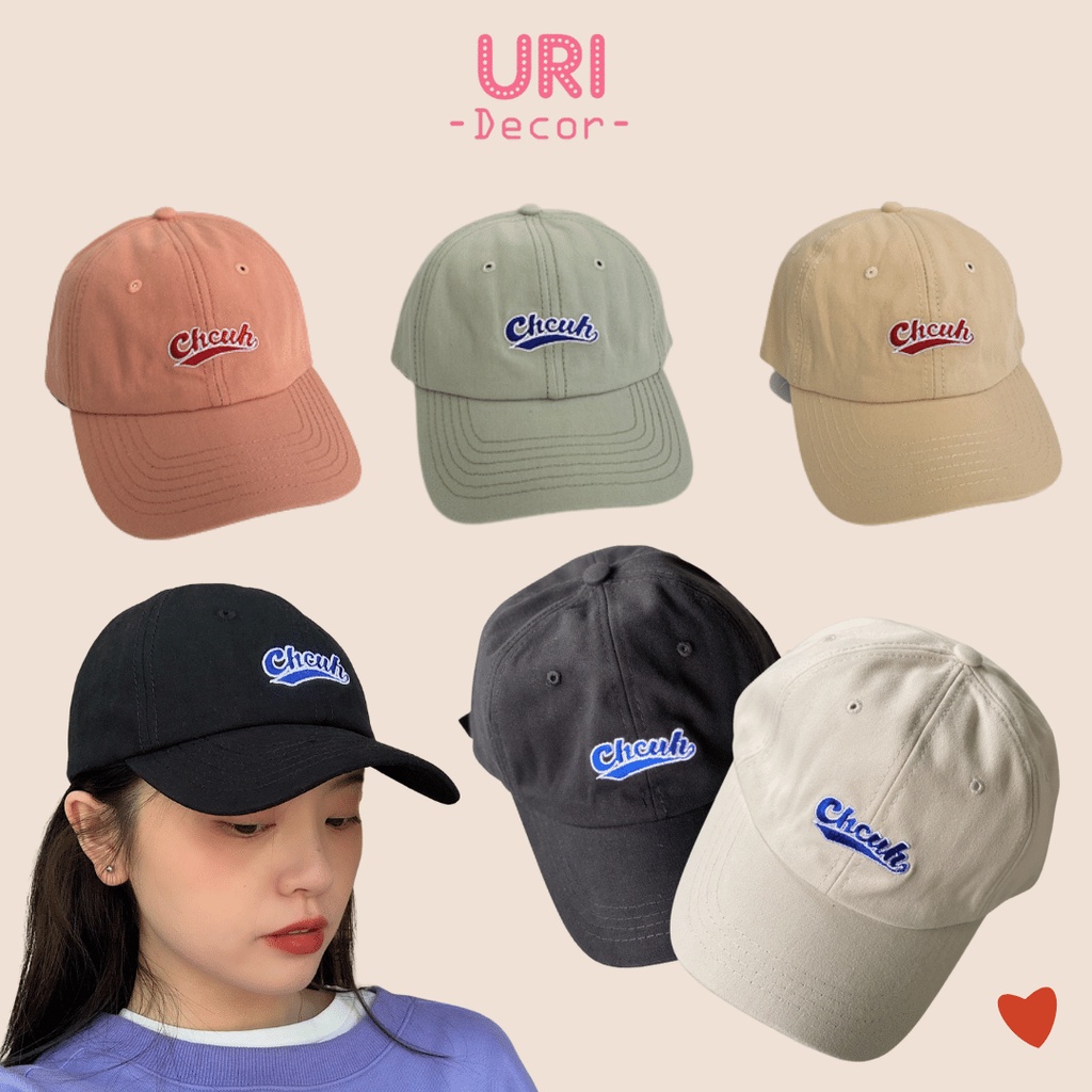 Mũ lưỡi trai, nón kết đội đầu unisex thêu chữ Chcuh chất cotton cao cấp URI DECOR