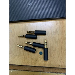 Jack chuyển 2.5mm sang 3.5mm hàng cao cấp 4 ngấn màu đen