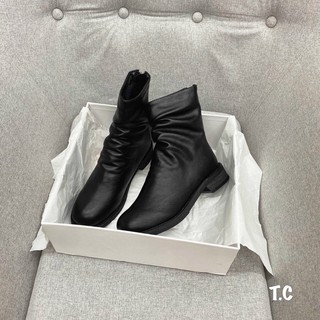 Boot da nhăn cổ Guidi lót lông
