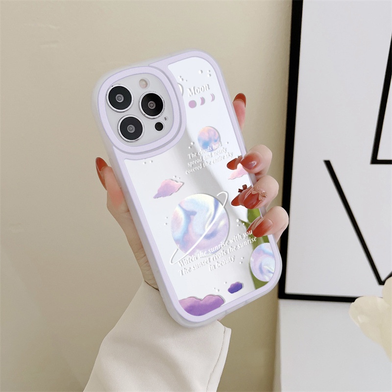 Ốp lưng iphone gương cạnh vuông bầu trời gradien 6/6plus/7/7plus/8/8plus/x/xs/11/12/13/pro/max/plus/promax-Sale HOT S2-4